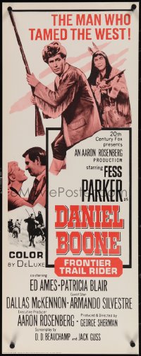 4g0524 DANIEL BOONE FRONTIER TRAIL RIDER insert 1966 pioneer Fess Parker in coonskin hat!