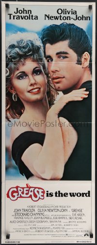 4g0532 GREASE insert 1978 close up of John Travolta & Olivia Newton-John in classic musical!