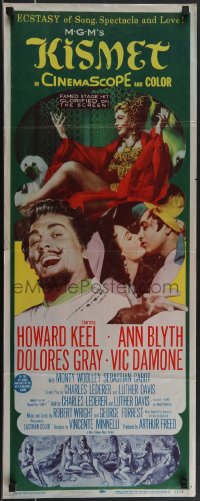 4g0538 KISMET insert 1956 Howard Keel, Ann Blyth, ecstasy of song, spectacle & love!