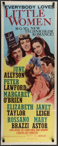 4g0539 LITTLE WOMEN insert 1949 June Allyson, Elizabeth Taylor, Peter Lawford, Janet Leigh