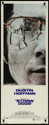 4g0559 STRAW DOGS insert 1972 Sam Peckinpah classic, Dustin Hoffman with shattered glasses!