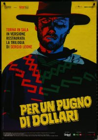 4g0059 FISTFUL OF DOLLARS Italian 1sh R2014 Sergio Leone, Michelangelo Papuzza art of Clint Eastwood