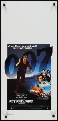 4g0573 LICENCE TO KILL Italian locandina 1989 Timothy Dalton as James Bond, he's out for revenge!