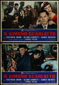 4g0587 CRIMSON KIMONO 10 Italian 19x27 pbustas 1960 Sam Fuller, James Shigeta, Victoria Shaw!