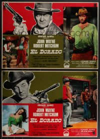 4g0588 EL DORADO 10 Italian 19x27 pbustas 1967 John Wayne, Robert Mitchum, Howard Hawks!
