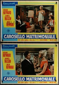 4g0580 MARRIAGE-GO-ROUND 14 Italian 20x28 pbustas 1961 Newmar wants to borrow Hayward's husband!