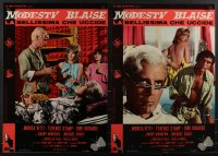 4g0591 MODESTY BLAISE 10 Italian 19x26 pbustas 1966 Joseph Losey, Monica Vitti, Dirk Bogarde!