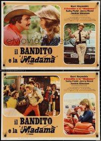 4g0608 SMOKEY & THE BANDIT 8 Italian 19x26 pbustas 1977 Burt Reynolds, Sally Field & Gleason!