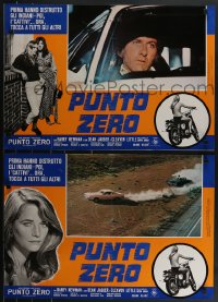 4g0611 VANISHING POINT 8 Italian 18x26 pbustas 1971 Rita Coolidge, Ted Neeley, different & rare!