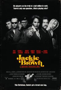 4g0917 JACKIE BROWN advance DS 1sh 1997 Quentin Tarantino, Santa's got a brand new bag, top cast!