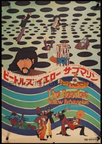4g0760 YELLOW SUBMARINE Japanese 1969 great psychedelic art of the Beatles, nothing is real!