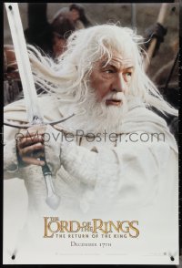 4g0945 LORD OF THE RINGS: THE RETURN OF THE KING teaser DS 1sh 2003 Ian McKellan as Gandalf!