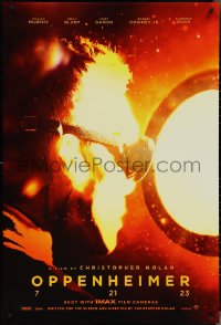 4g0970 OPPENHEIMER teaser DS 1sh 2023 Christopher Nolan atomic bomb biopic, c/u Cilian Murphy!