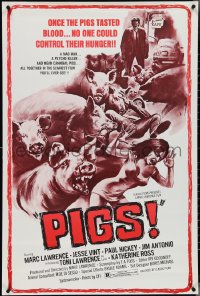 4g0980 PIGS 1sh 1972 wacky killer swine, once they tasted blood - no one could control their hunger!
