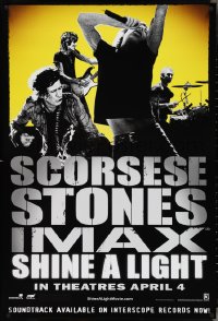 4g1030 SHINE A LIGHT teaser 1sh 2008 Scorsese's Rolling Stones documentary, cool color image!