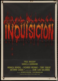 4g0088 INQUISITION Spanish 1977 star and director Paul Naschy's Inquisicion, flaming title, rare!