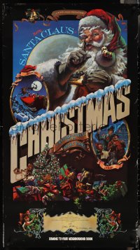 4g0271 CHRISTMAS signed #610/750 25x46 art print 1975 by movie poster artist John Alvin!