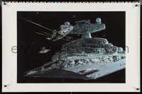 4g0200 EMPIRE STRIKES BACK printer's test 25x38 special poster 1980 Millenium Falcon, Star Destroyer!