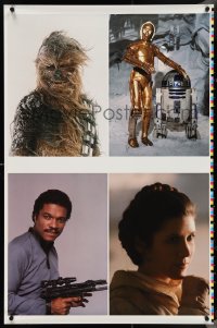 4g0201 EMPIRE STRIKES BACK printer's test 25x38 special poster 1980 Chewbacca, Lando, Leia, droids!