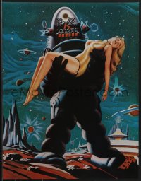 4g0492 FORBIDDEN PLANET 2-sided 17x22 special poster 1970s Robby the Robot carrying sexy Anne Francis