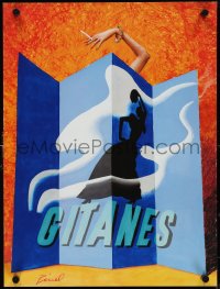 4g0471 GITANES 15x20 French commercial poster 1990s completely different art by Pinel!