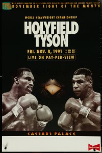 4g0191 HOLYFIELD VS TYSON tv poster 1991 Heavyweight Championship boxing, fight that never was!