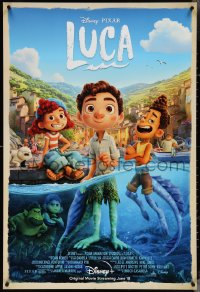 4g0192 LUCA tv poster 2021 Walt Disney CGI, Jacob Tremblay in title role, fantastic image!