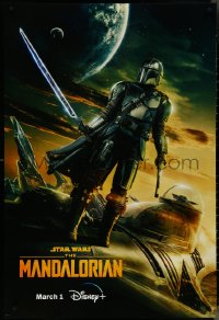 4g0195 MANDALORIAN DS tv poster 2023 great sci-fi art of the bounty hunter with the Darksaber!