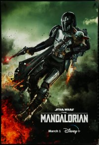4g0194 MANDALORIAN DS tv poster 2023 great sci-fi art of the bounty hunter flying with 'Baby Yoda'!