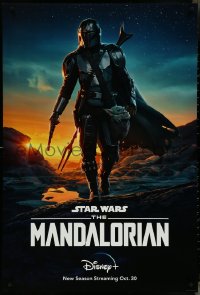 4g0193 MANDALORIAN DS tv poster 2020 sci-fi art of bounty hunter walking with 'Baby Yoda'!