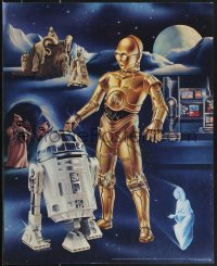 4g0498 STAR WARS 19x23 special poster 1978 Goldammer art, Procter & Gamble tie-in, droids!