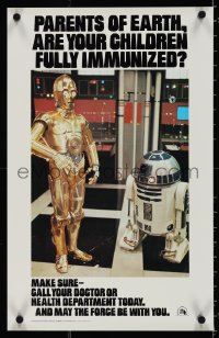 4g0500 STAR WARS HEALTH DEPARTMENT POSTER 14x22 special poster 1977 C3P0 & R2D2, make sure!