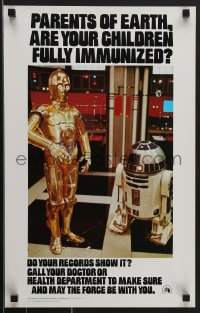 4g0499 STAR WARS HEALTH DEPARTMENT POSTER 14x22 special poster 1979 C3P0 & R2D2, do your records show it?