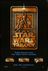 4g1057 STAR WARS TRILOGY style F 1sh 1997 George Lucas, Empire Strikes Back, Return of the Jedi!