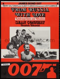 4g0020 FROM RUSSIA WITH LOVE Swiss R1970s Connery as James Bond, different montage, English title!