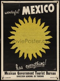 4g0237 MEXICO 28x38 Mexican travel poster 1954 Ley art, this wonderful country has everything!