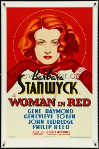 4g0248 WOMAN IN RED S2 poster 2000 wonderful artwork of sexy redhead Barbara Stanwyck!