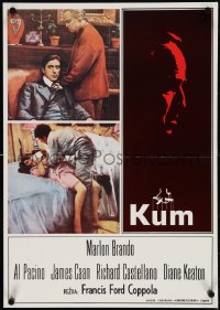 4g0459 GODFATHER Yugoslavian 18x25 1972 Brando & Pacino in Coppola crime classic, different images!