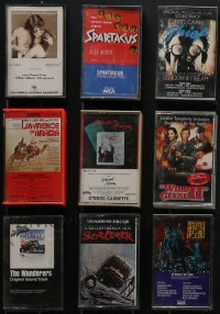 4h0029 LOT OF 9 MOVIE SOUNDTRACK CASSETTE TAPES 1980s Spartacus, Lawrence of Arabia & more!