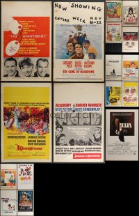 4h0078 LOT OF 17 MOSTLY UNFOLDED MOSTLY 1960S WINDOW CARDS 1960s a variety of cool movie images!
