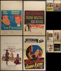 4h0080 LOT OF 10 UNFOLDED & FORMERLY FOLDED 1950S WINDOW CARDS 1950s a variety of movie images!