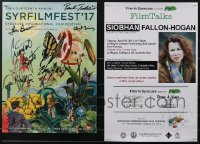 4h0052 LOT OF 2 UNFOLDED SIOBHAN FALLON-HOGAN SIGNED SYRACUSE FILM FEST & FILMS IN SYRACUSE POSTERS 2010s