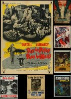 4h1064 LOT OF 7 FORMERLY FOLDED FRENCH 14x22 & 23x32 POSTERS 1950s-1970s cool movie images!