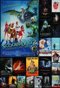 4h1103 LOT OF 35 UNFOLDED MOSTLY DOUBLE-SIDED 27X40 ONE-SHEETS 2000s-2010s cool movie images!