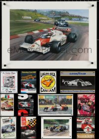 4h1072 LOT OF 15 UNFOLDED AUTO RACING SPECIAL POSTERS 1970s-1990s a variety of cool car images!