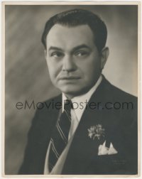 4j0533 EDWARD G. ROBINSON deluxe 11x14 still 1930s wonderful portrait in suit & tie by Elmer Fryer!