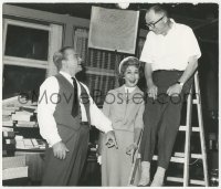 4j0579 ONE, TWO, THREE candid 9.5x11 still 1962 Billy Wilder, James Cagney & Arlene Francis on set!
