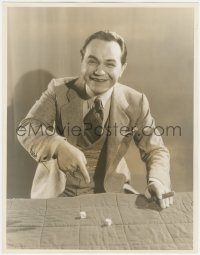 4j0591 SMART MONEY deluxe 11x14.25 still 1931 gambler Edward G. Robinson happy he rolled a natural!