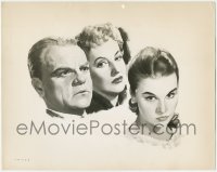 4j0596 THESE WILDER YEARS deluxe 11x14 still 1956 cool art of James Cagney, Barbara Stanwyck & Keim!