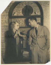 4j0603 WILLIAM POWELL/CAROLE LOMBARD deluxe 10.5x13.5 still 1930s portrait of husband & wife at home!